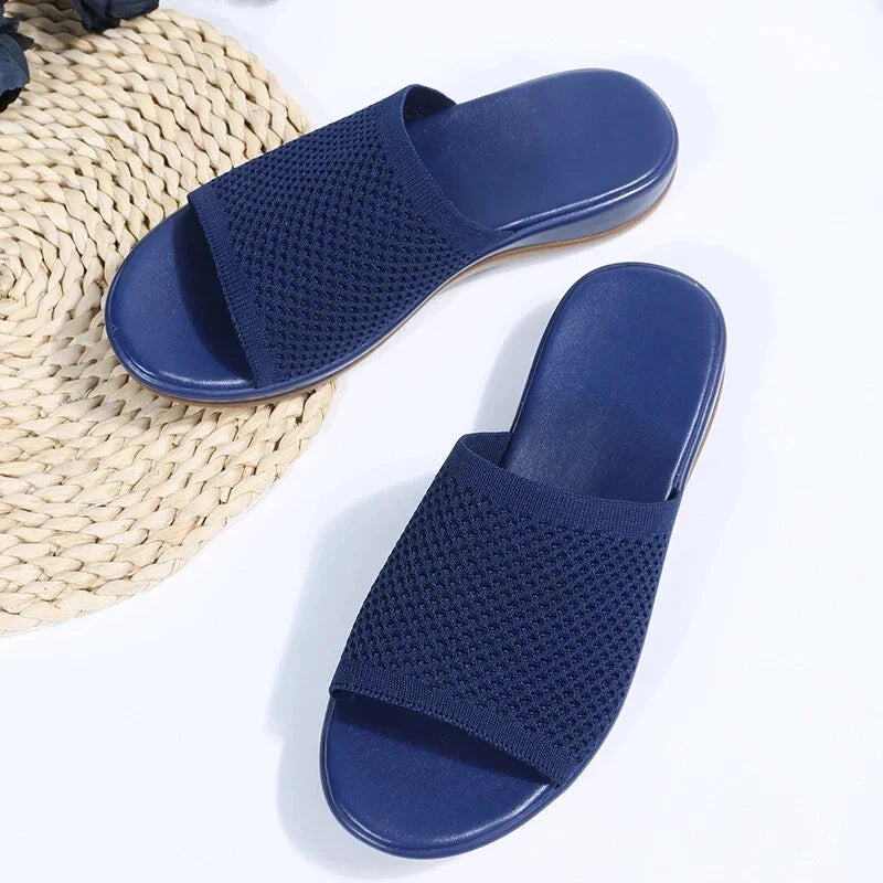 Women Orthopedic Sandals Wide Width Comfortable Slides Slippers Slip On Shoes