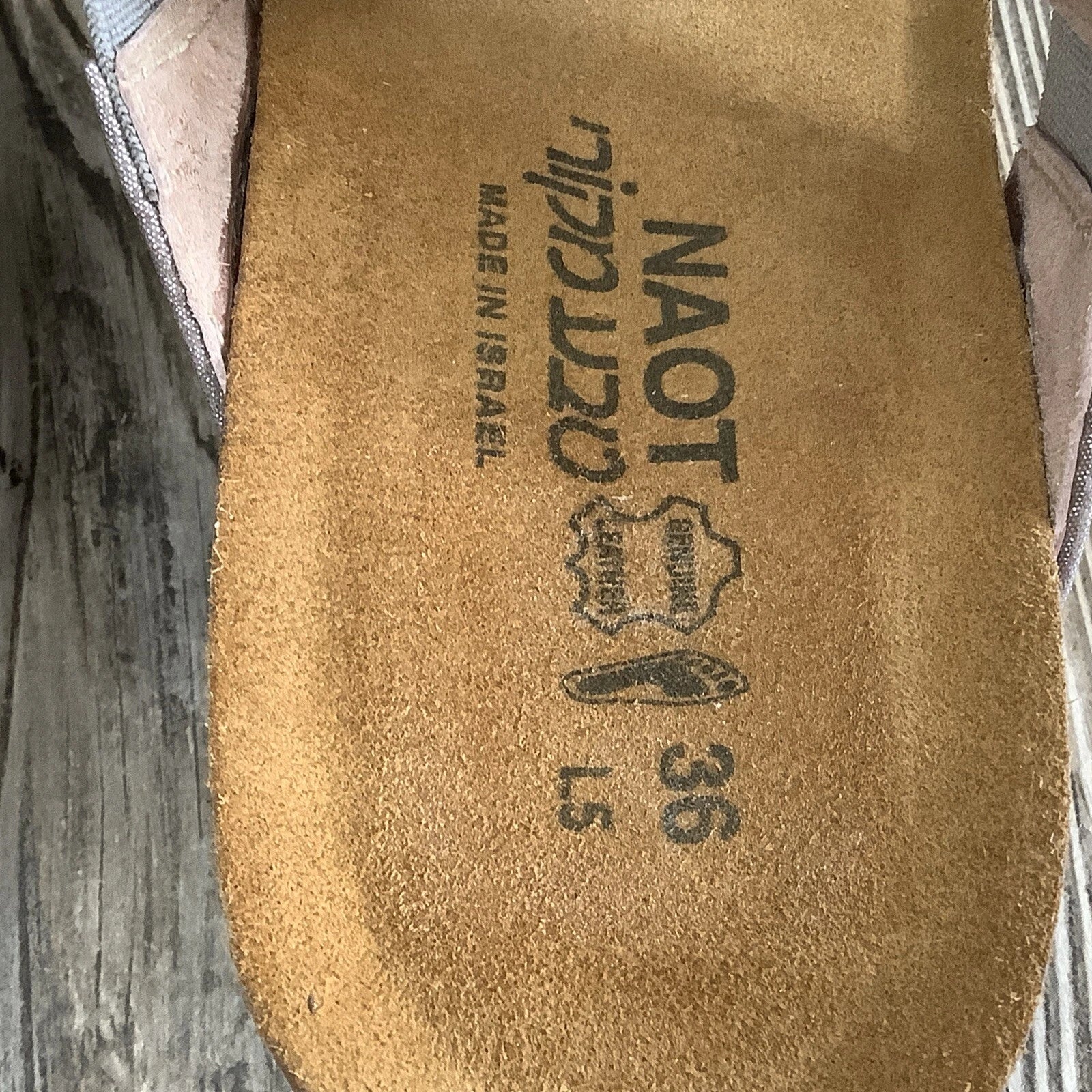 Naot Womens Size 36-5 US Susan Wedge Slide Sandals Metallic Rhinestones Leather