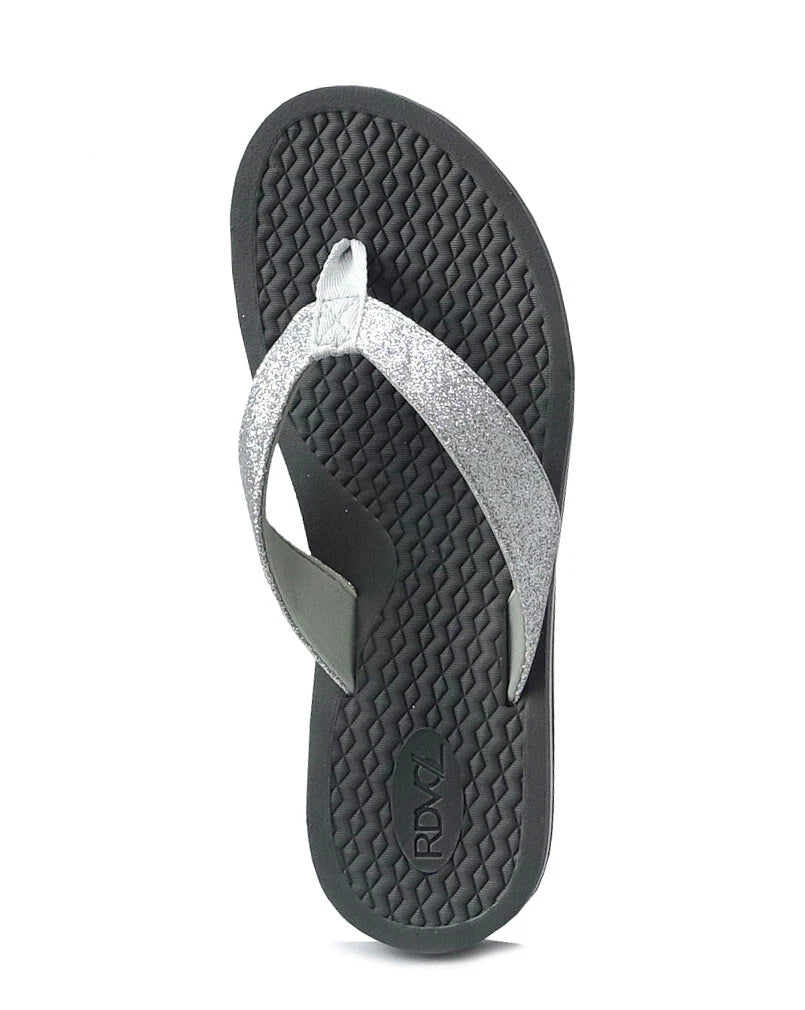 New Women's RDVOL Casual Beach Flip Flops Braided Sandals Glitter Fashion Shoe