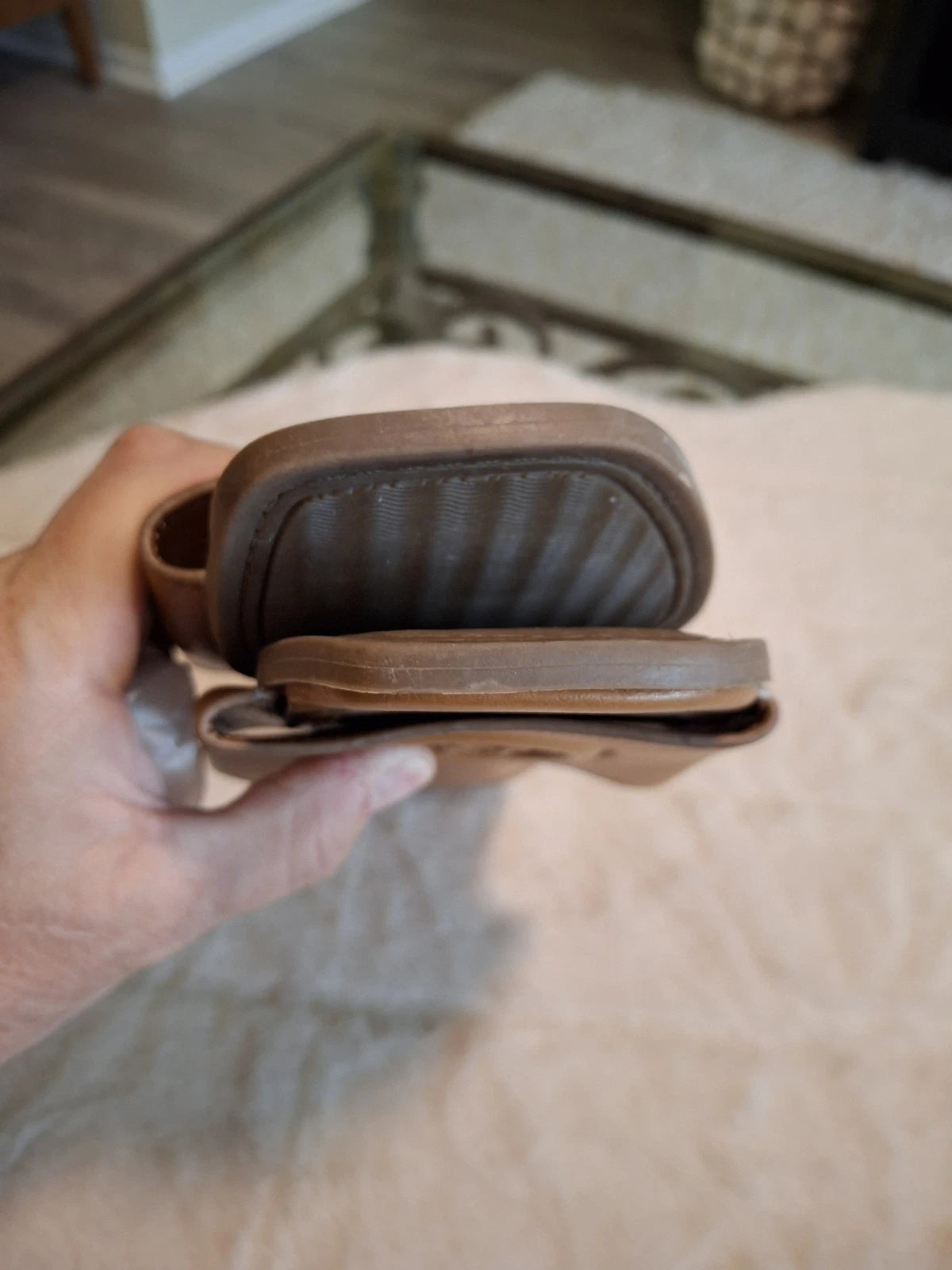 Tommy Hilfiger Sandals 8M Palley Slip On Flats Slides Brown Logo