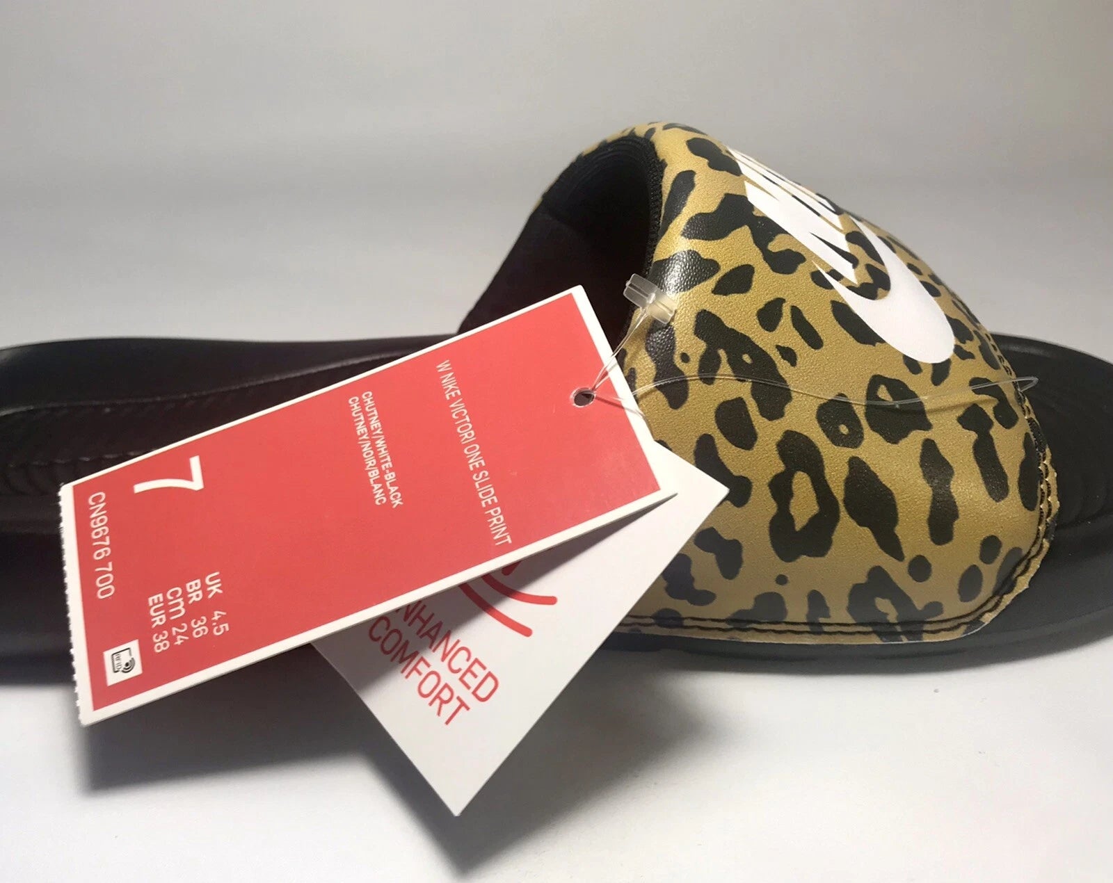 NIKE VICTORI ONE Women's Printed Slide Sz. 7 Chutney/Multicolor Style #CN9676700