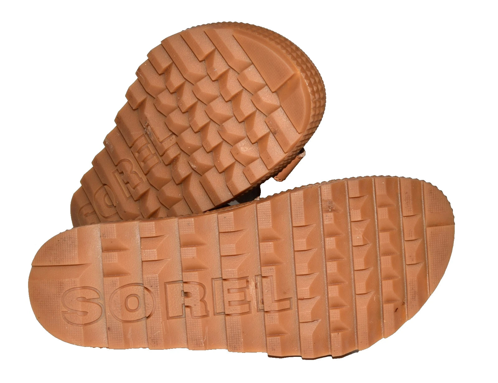 Sorel Roaming Buckle Slide Brown Leather Two Strap Womens Sandals Size 5.5 NWOB