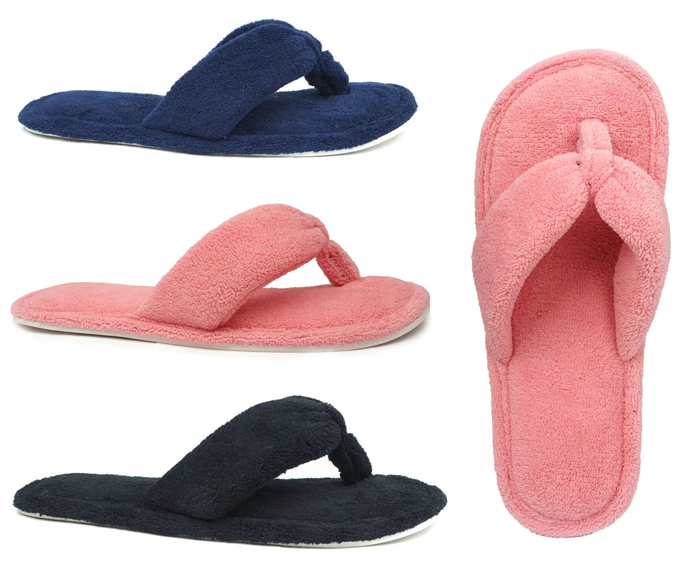New Ladies' Terry Spa House Slipper Fashion Thong Flip Flop Comfort House Spa