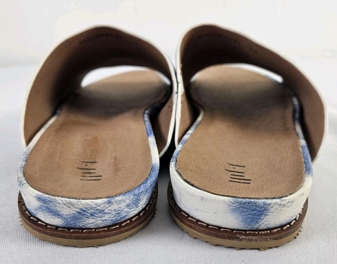 J Jill Size 10 Molded Blue & White Sandals  Style # SHU244041 NWOB