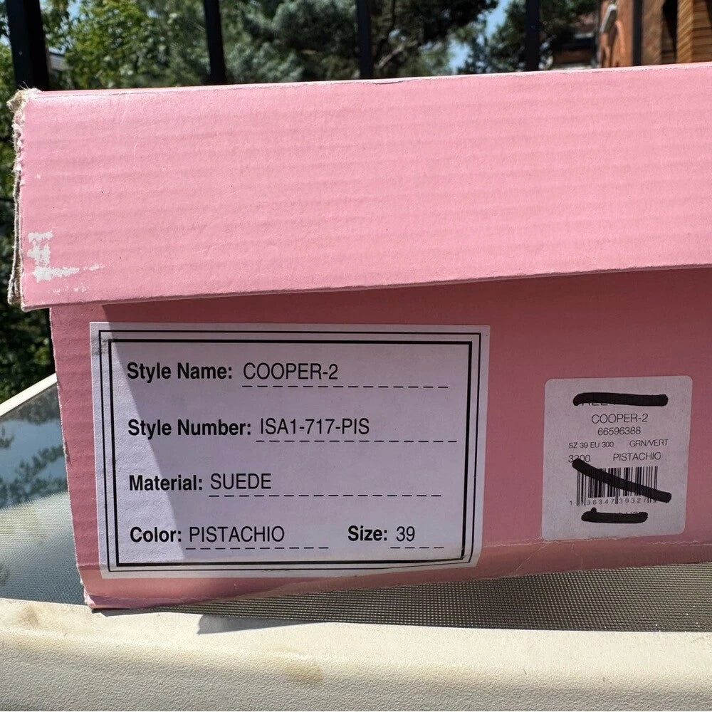 New Free People Marine Dream Flatform Sandals Shoes Green Suede Pistachio 39