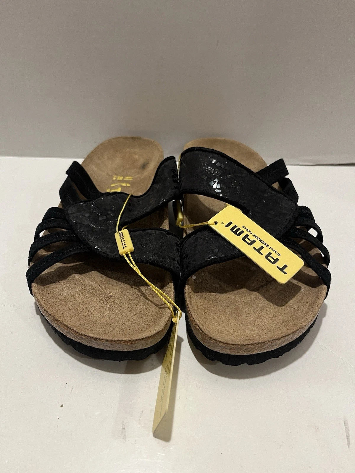 NWT Birkenstock Tatami Black Strappy Sandals Slides Women’s EU 41 US 10