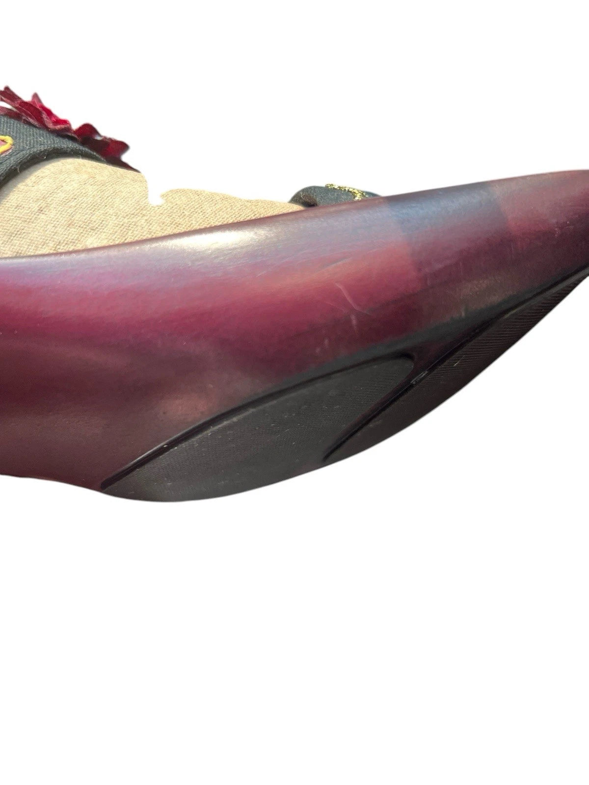 VTG ROBERT CLERGERIE APPLIQUÉD EMBROIDERED SLIDE PLATFORM SANDALS SZ. 6.5, 36.5