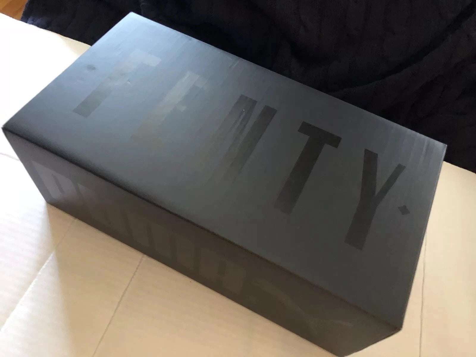 PUMA X FENTY ESPADRILLE JET BLACK RIHANNA FASHION Slides Slipper Sz 5.5 w/ Pouch