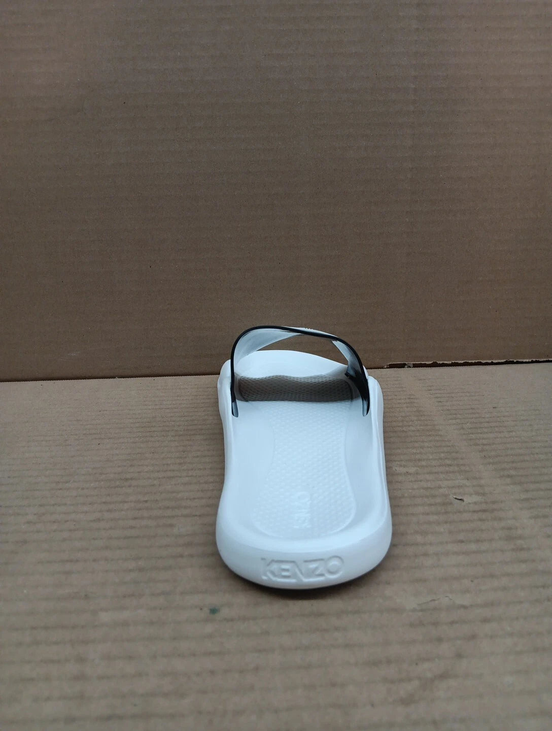 Kenzo Pool Sandal Women Slides Style- K72p185, White/black,  Eur Sz 41, Sz 10.5