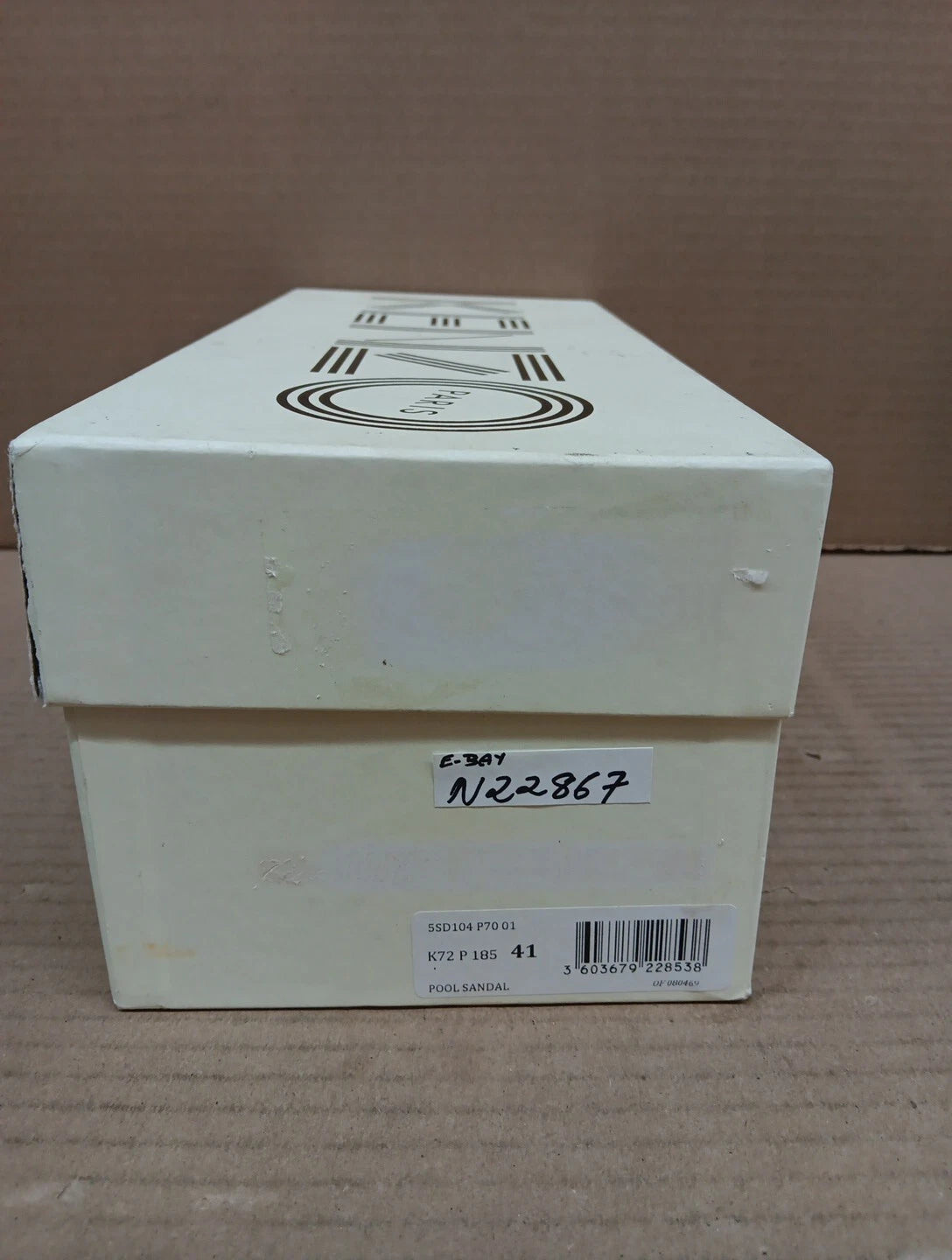 Kenzo Pool Sandal Women Slides Style- K72p185, White/black,  Eur Sz 41, Sz 10.5