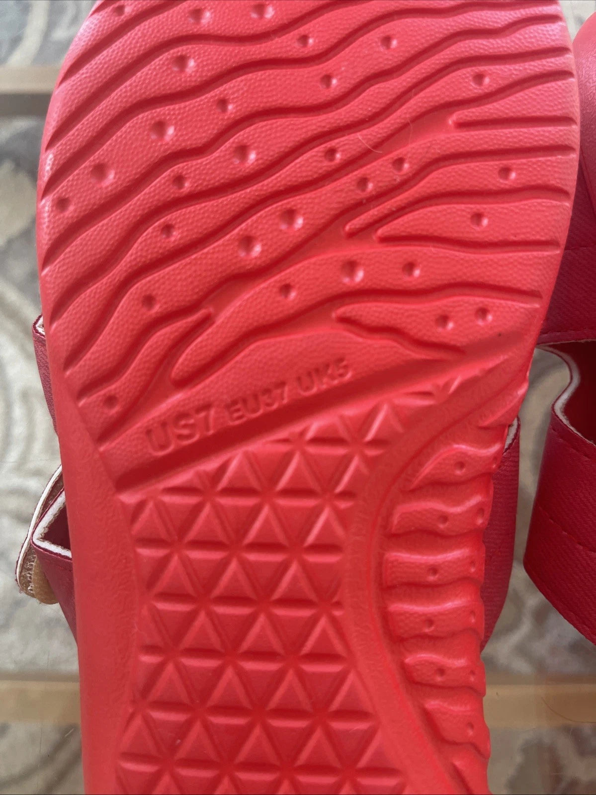 New KuaiLu Women’s Fashion Orthotic Slides Lightweight Athletic Red Size 7