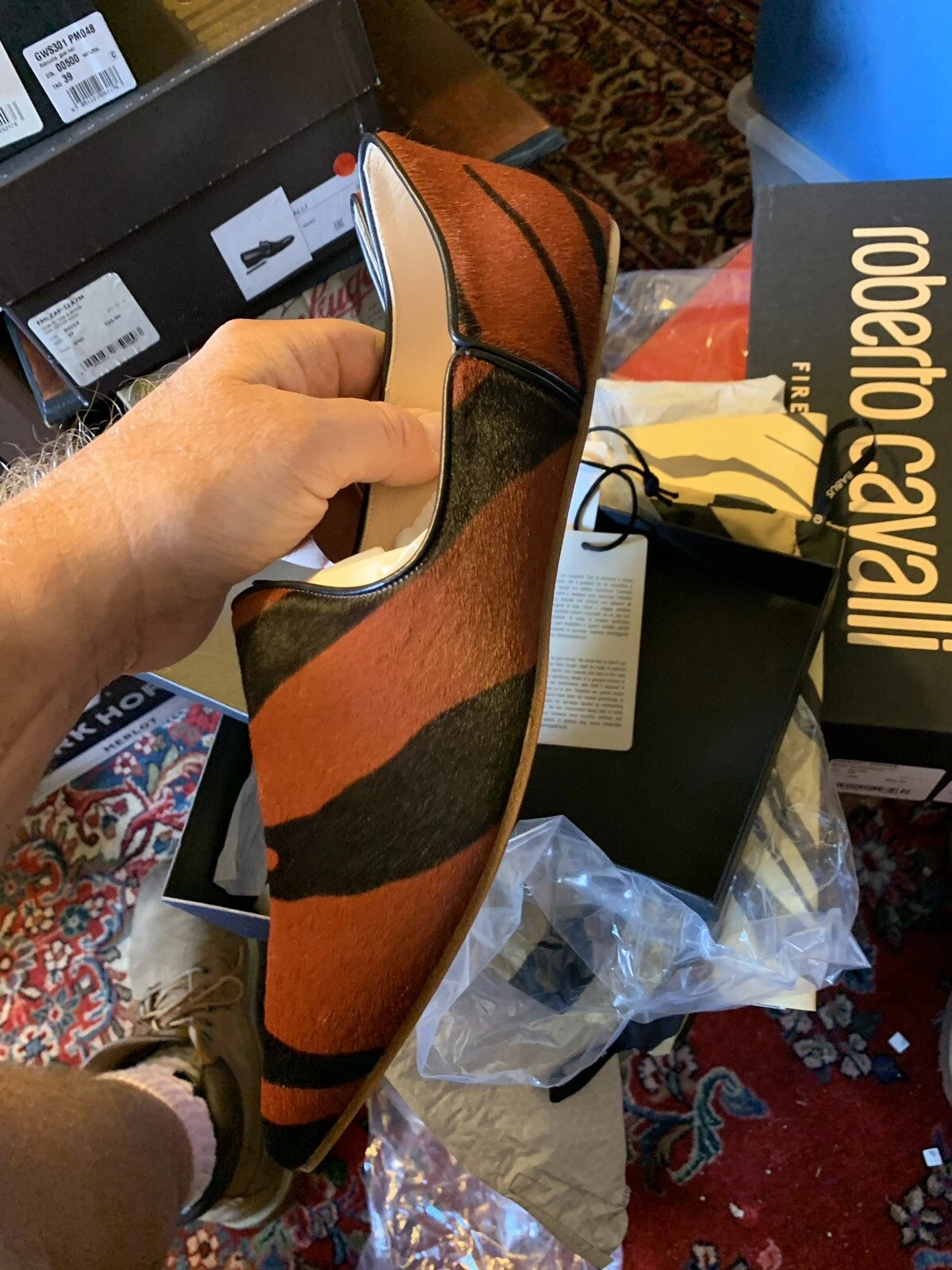 Roberto Cavalli Sandal Size 11 US Zebra Style $675.00 Retail