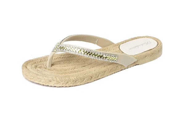 NEW Women's Rhinestone Glitter Sandals Fashion Jewel Flip Flops Shoes