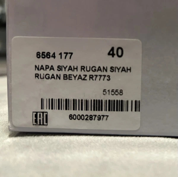 VINCI Black Leather Designer Sandal Size 40 US 9.5 White Circle Heels 3.5" High