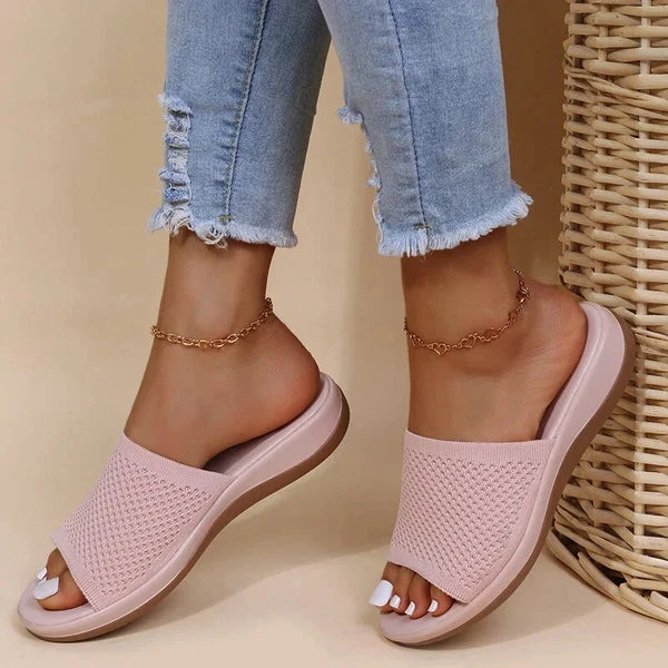 Women Orthopedic Sandals Wide Width Comfortable Slides Slippers Slip On Shoes