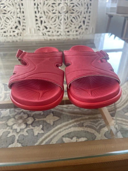 New KuaiLu Women’s Fashion Orthotic Slides Lightweight Athletic Red Size 7