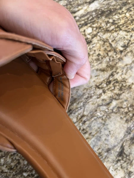 Nordstrom Carolina Slide Tan Toffee 8 Sandals Classic Coastal Boho Chic NWOB