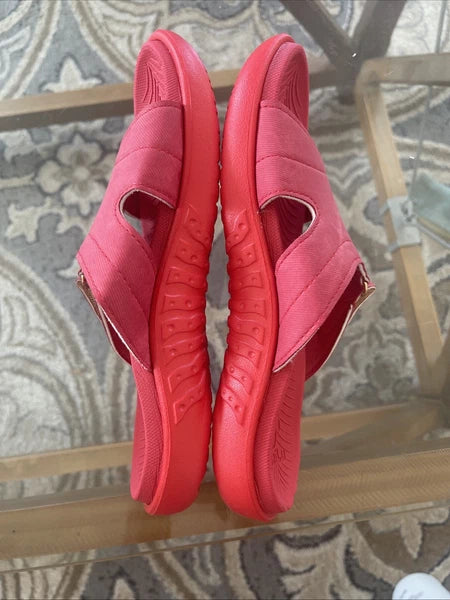 New KuaiLu Women’s Fashion Orthotic Slides Lightweight Athletic Red Size 7