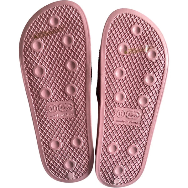 Women’s Slides Size 11 Ecko Rhino Brand Pink Blush Style ELVA -63L shiny logo