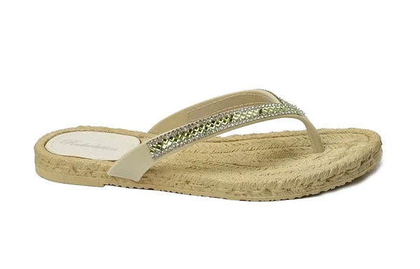 NEW Women's Rhinestone Glitter Sandals Fashion Jewel Flip Flops Shoes