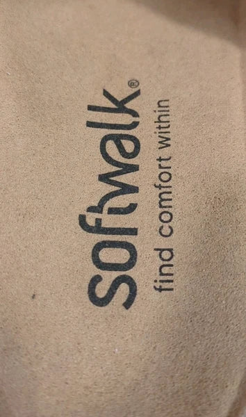 W30 NEW Softwalk Corsica II Womens 12M Slide On Leather Sandals Silver