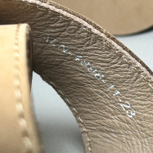 Rainbow Leather Top Sole Single Layer Arch Cross Strap Flat Stitch Slide Size 10