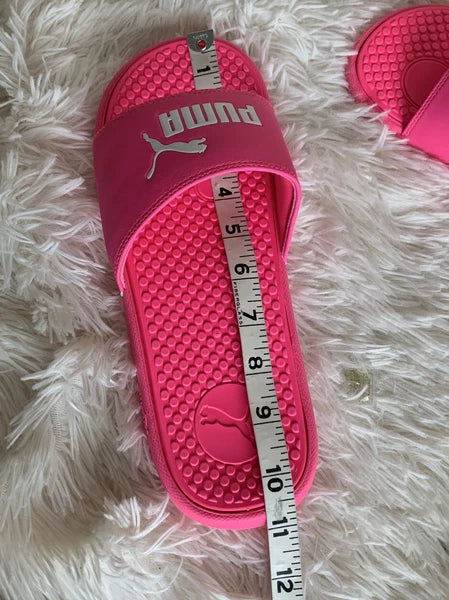 Women’s Slides Size 9 PUMA Cool Cat Knockout Style: 371013-12 Pink White