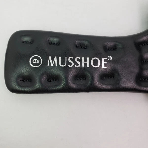 Musshoe Womens Size 9 Black Ribbon Bow Fashion Slip On Slide Sandals