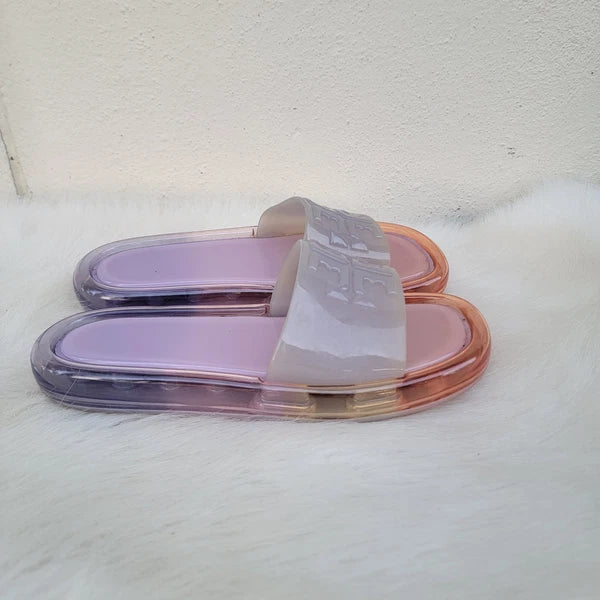 Tory Burch Bubble Jelly Slide Sandals in Spring Lavender Women Size 8B