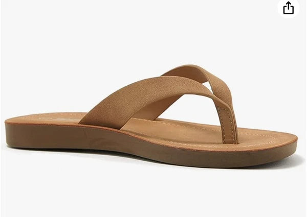 Soda ELLA ~ Women Casual Comfort Flip Flop Fashion Slide Flat Thong Sandals