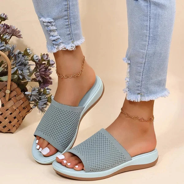 Women Orthopedic Sandals Wide Width Comfortable Slides Slippers Slip On Shoes