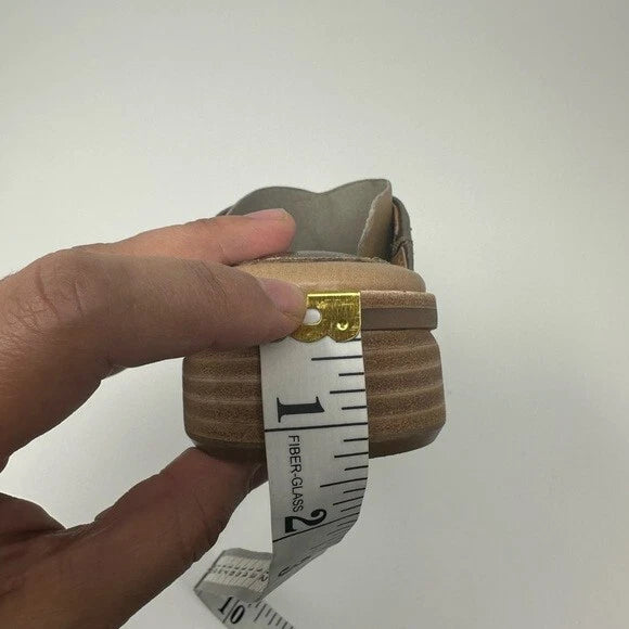 Sofft Bronze Metallic Leather Fallon Slide Style Stacked Heel Sandal Women's 7M