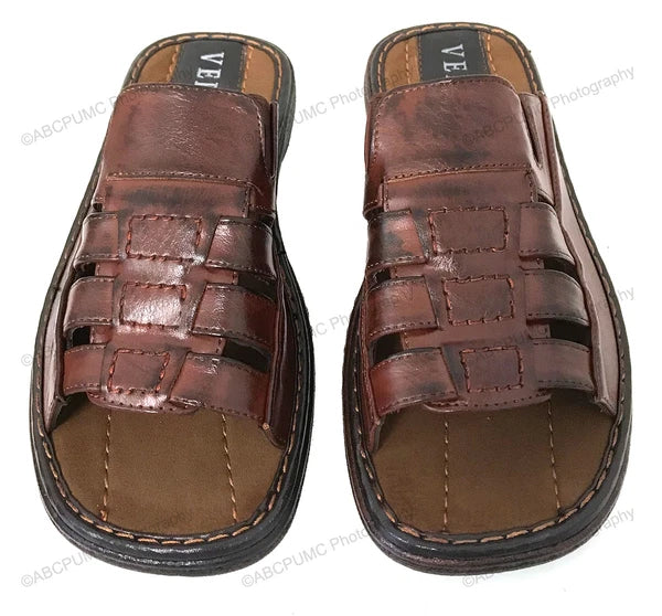 NIB Men's Slides Sandals Open Toe Casual Fisherman Fashion Slippers Shoes Sizes