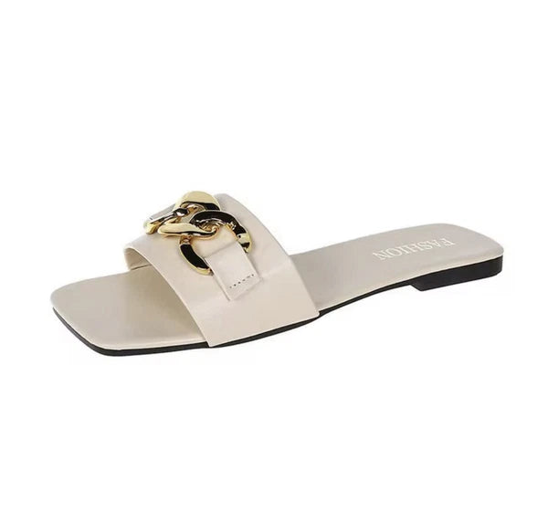 Ladies Womens Flat Slip On Fashion Slides Mules Sliders Summer Beach Sandals