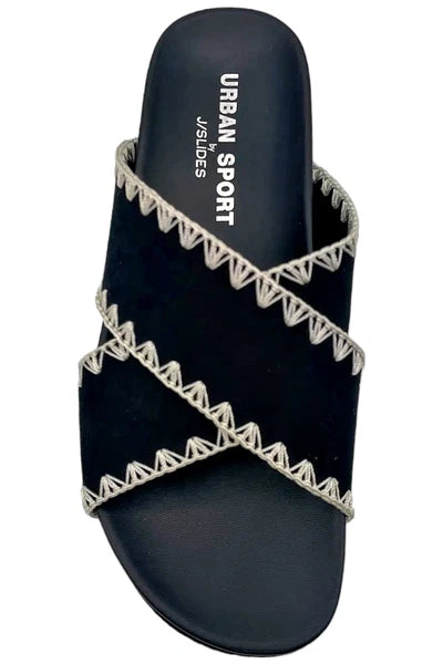 Urban Sport Women's Beck Fashion Footbed Sandal Black