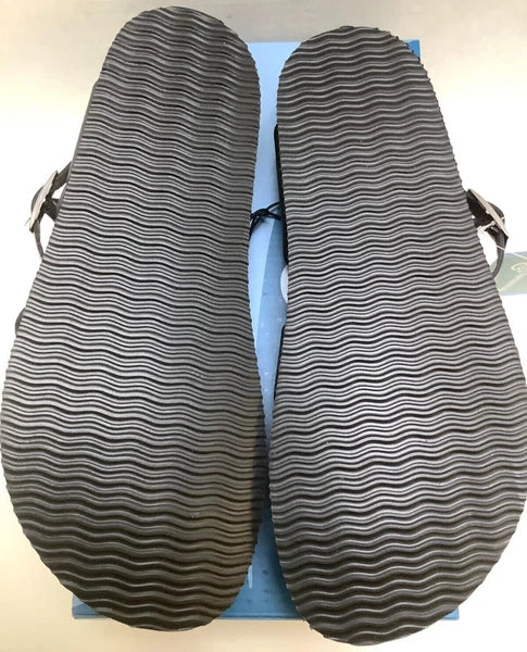 Mountain Sole Women's Birk Style Slip On Sandals, Black, Leather Straps, Size 6