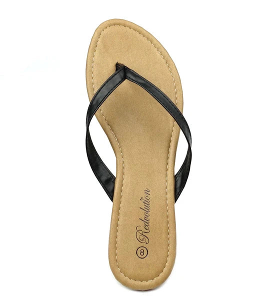 New Ladies' Simple Solid Flat Slip On Casual Fashion Sandals Shoes  (8012)