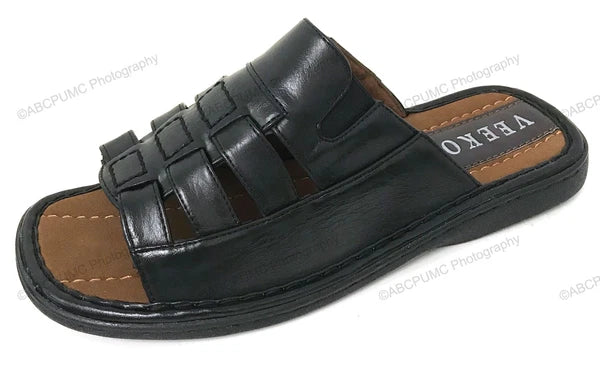 NIB Men's Slides Sandals Open Toe Casual Fisherman Fashion Slippers Shoes Sizes