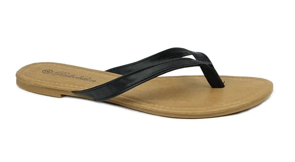 New Ladies' Simple Solid Flat Slip On Casual Fashion Sandals Shoes  (8012)