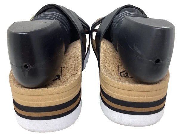 Reef Women's Kaia Criss Cross Comfort Slip On Slide Sandals Black Size:6 128L