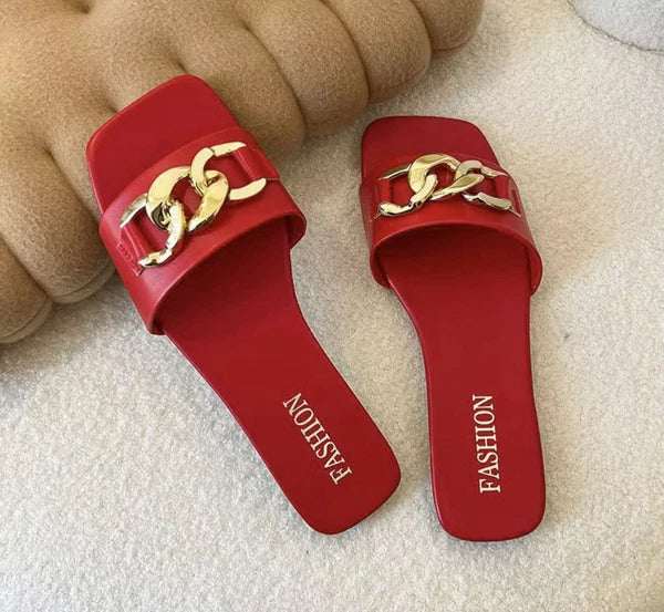 Ladies Womens Flat Slip On Fashion Slides Mules Sliders Summer Beach Sandals