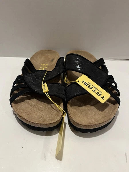 NWT Birkenstock Tatami Black Strappy Sandals Slides Women’s EU 41 US 10
