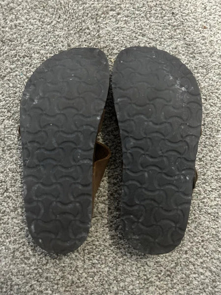 Leather Birk Style Sandals Women’s SZ 8 Brown Summer Vacation Travel Wear