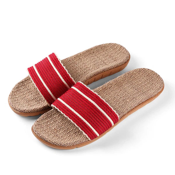 Women Fashion Striped Indoor Bathroom Anti-Slip Shoes Summer Open Toe Sandals