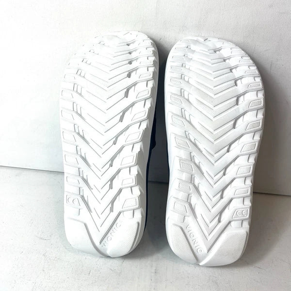 Vionic Slides Womens 10 Chunky Slip On Summer Sandal Blue Synthetic Mens 8.5 New