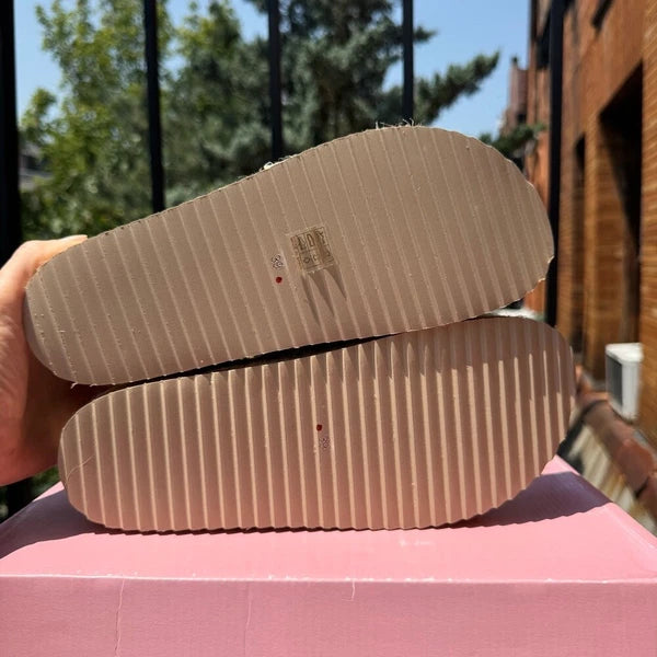 New Free People Marine Dream Flatform Sandals Shoes Green Suede Pistachio 39