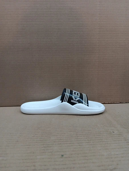 Kenzo Pool Sandal Women Slides Style- K72p185, White/black,  Eur Sz 41, Sz 10.5