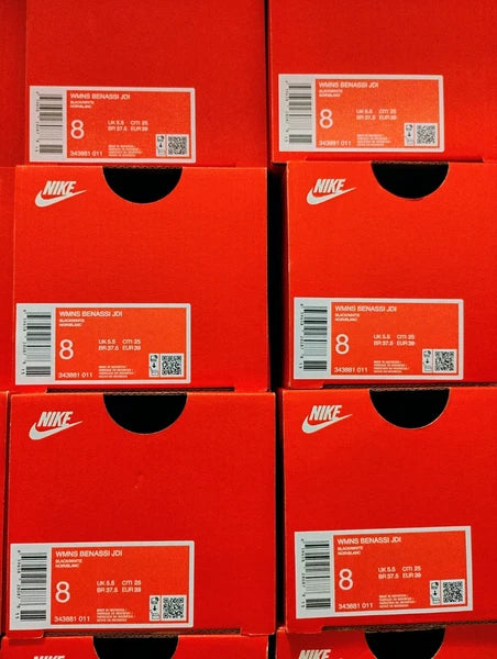 Nike Benassi Jdi Black White 343881-011 Women's # 5 Slide Sandals Gloss Fashion