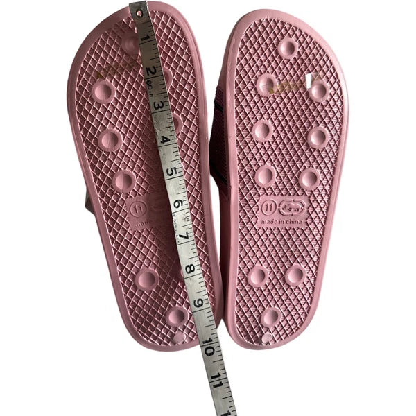 Women’s Slides Size 11 Ecko Rhino Brand Pink Blush Style ELVA -63L shiny logo