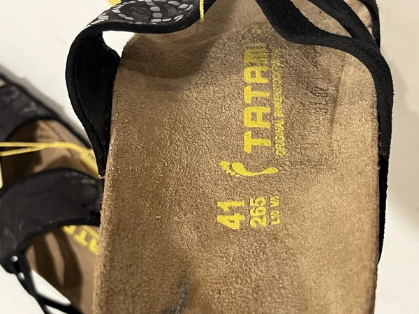 NWT Birkenstock Tatami Black Strappy Sandals Slides Women’s EU 41 US 10